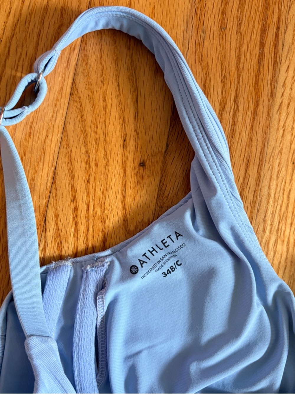 Athleta Light Blue Two-Piece Bikini Set Large Bottoms 34B/C Top - Picture 8 of 8